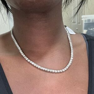 Silver Tennis Necklace